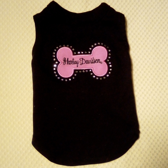 Harley davidson dog shirt rhinestone bling pet